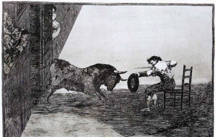Francisco de goya y Lucientes The Bravery of Martincho in the Ring of Saragassa oil painting picture